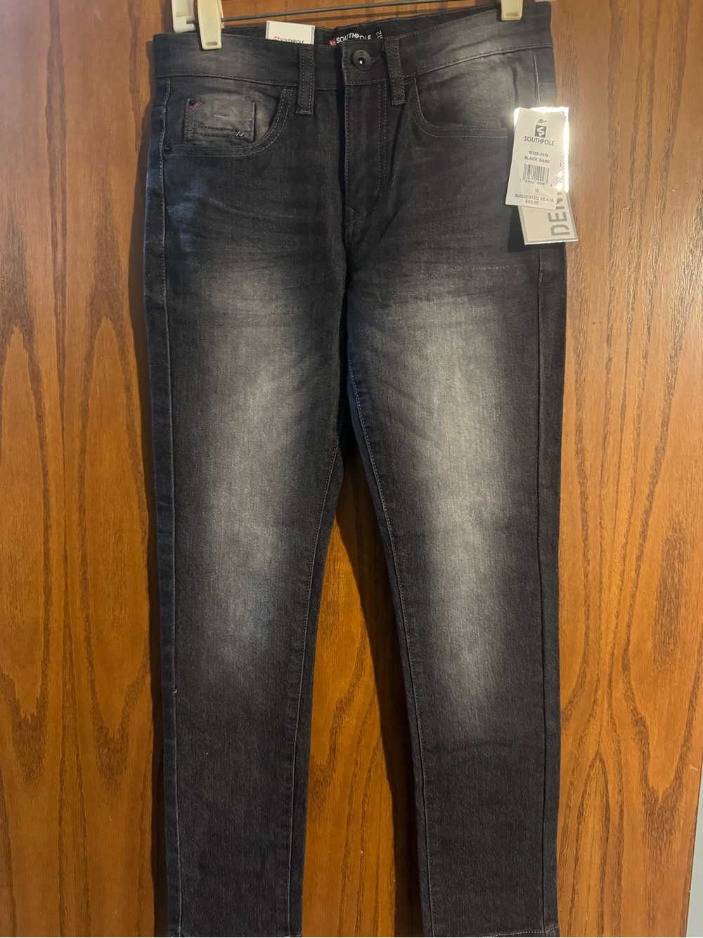 South Pole Slim Straight Black Washed Jeans